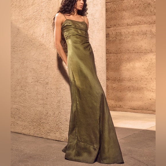 NWT Aje Clarice Draped Maxi Dress - Picture 2 of 8